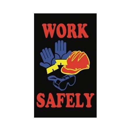 Accuform FLOOR MATS WORK SAFELY 5 FT X 3FT PMM309 PMM309